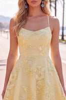 Load image into Gallery viewer, Floral Fuchsia A-Line Spaghetti Straps Short Cocktail Dress