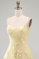 Load image into Gallery viewer, Floral Fuchsia A-Line Spaghetti Straps Short Cocktail Dress