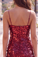 Load image into Gallery viewer, Sparkly Champagne Tight Spaghetti Straps Sequin Short Cocktail Dress
