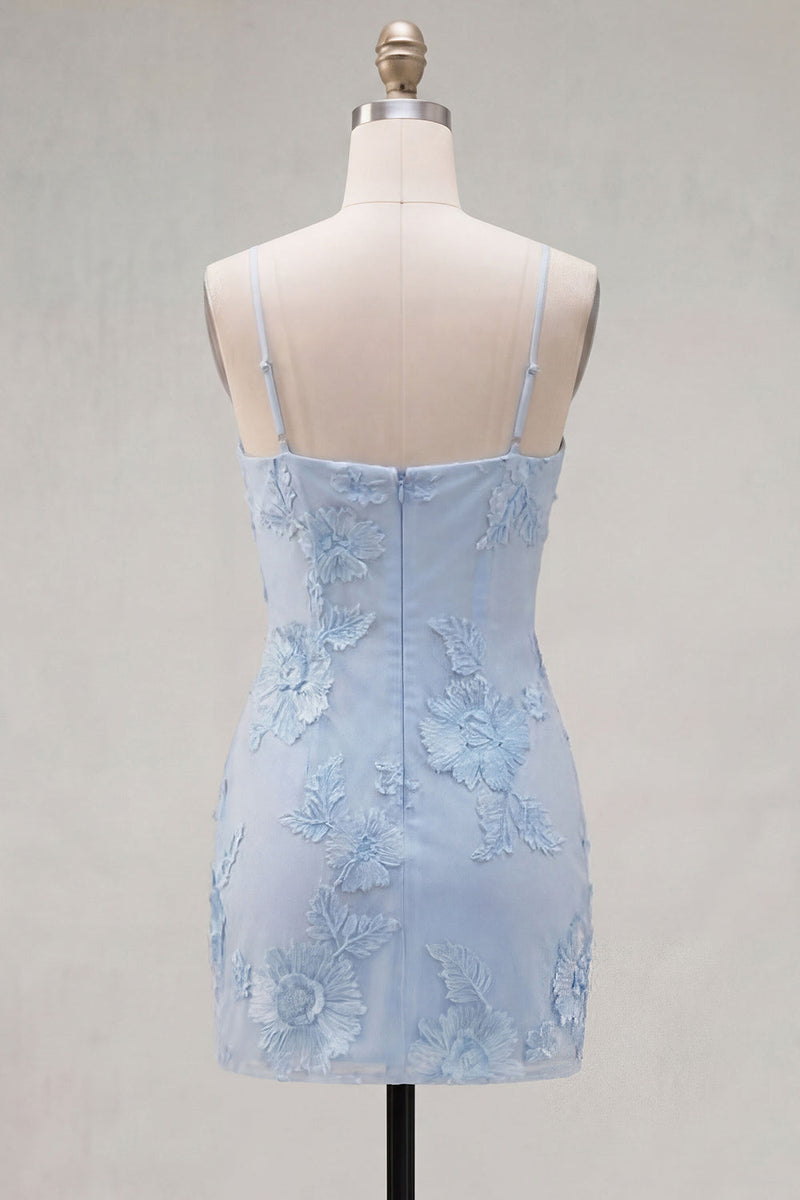 Load image into Gallery viewer, Pink Tight Cowl Neck Floral Short Cocktail Dress