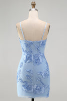 Load image into Gallery viewer, Pink Tight Cowl Neck Floral Short Cocktail Dress