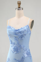 Load image into Gallery viewer, Pink Tight Cowl Neck Floral Short Cocktail Dress