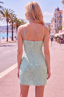 Load image into Gallery viewer, Pink Tight Cowl Neck Floral Short Cocktail Dress