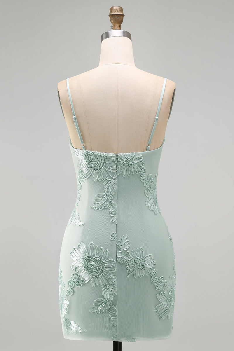 Load image into Gallery viewer, Pink Tight Cowl Neck Floral Short Cocktail Dress