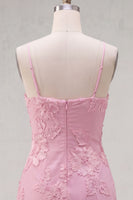 Load image into Gallery viewer, Pink Tight Cowl Neck Floral Short Cocktail Dress