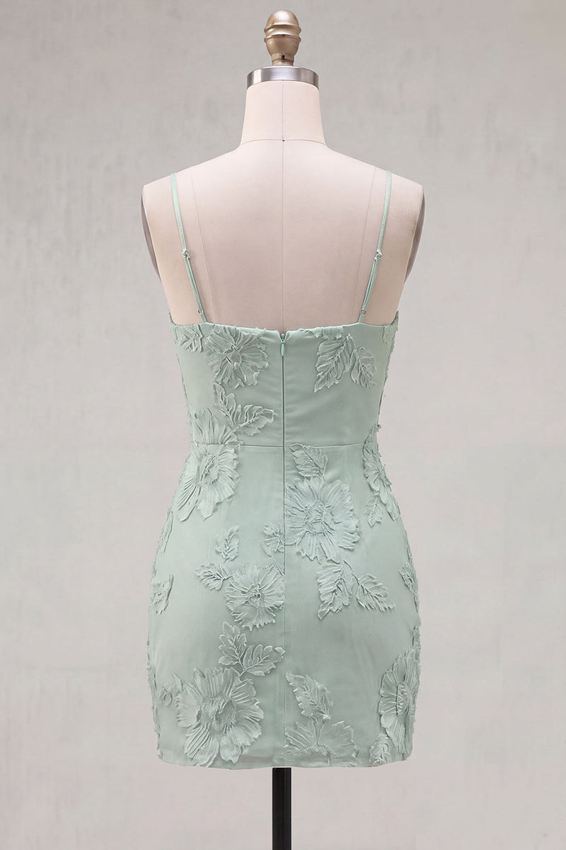 Load image into Gallery viewer, Pink Tight Cowl Neck Floral Short Cocktail Dress