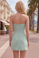 Load image into Gallery viewer, Pink Tight Cowl Neck Floral Short Cocktail Dress