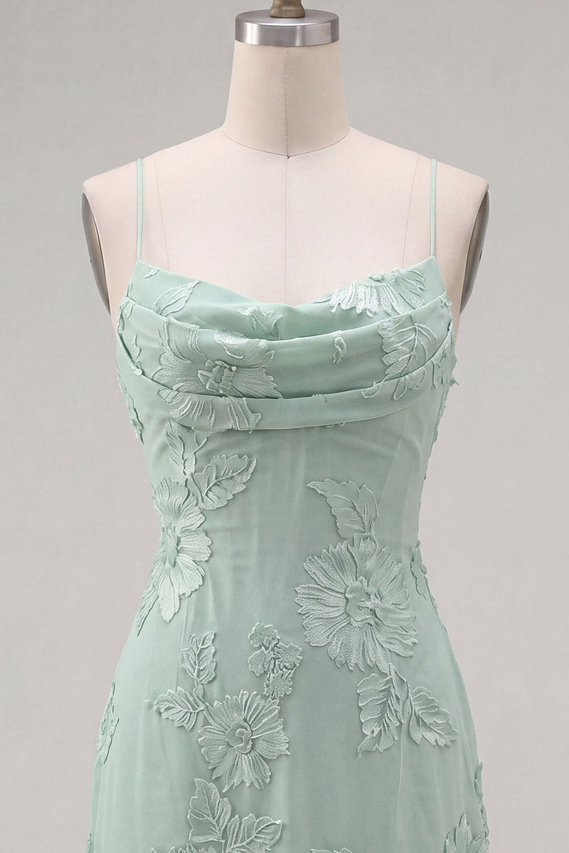 Load image into Gallery viewer, Pink Tight Cowl Neck Floral Short Cocktail Dress