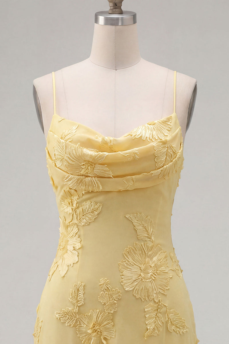 Load image into Gallery viewer, Pink Tight Cowl Neck Floral Short Cocktail Dress
