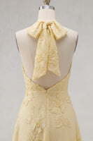 Load image into Gallery viewer, Blue A-Line Floral Halter Short Cocktail Dress with Bow