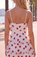 Load image into Gallery viewer, Pink Printed Ruched Tiered A Line Short Cocktail Dress with Keyhole