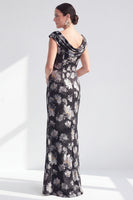Load image into Gallery viewer, Dusty Green Mermaid Long Floral Mother of the Bride Dress with Slit