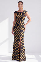 Load image into Gallery viewer, Dusty Green Mermaid Long Floral Mother of the Bride Dress with Slit