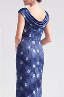 Load image into Gallery viewer, Dusty Green Mermaid Long Floral Mother of the Bride Dress with Slit