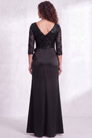 Load image into Gallery viewer, Sparkly Burgundy Floral Ruffled Mermaid Long Mother of the Bride Dress with Lace
