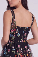 Load image into Gallery viewer, Ivory Square Neck Corset A Line Floral Short Cocktail Dress