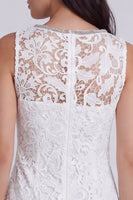 Load image into Gallery viewer, Sparkly Ivory Lace Tight V-Neck Short Graduation Dress with Beading