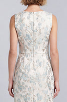 Load image into Gallery viewer, Light Blue V-Neck Bodycon Short Work Dress with Buttons