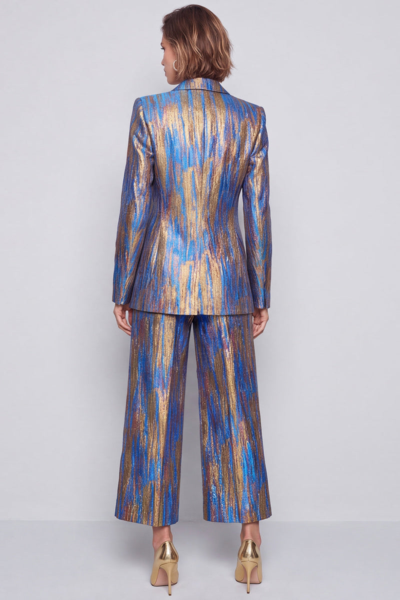 Load image into Gallery viewer, Blue Peak Lapel One Button 2 Piece Work Suits
