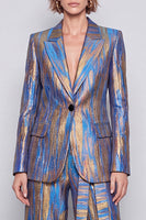 Load image into Gallery viewer, Blue Peak Lapel One Button 2 Piece Work Suits