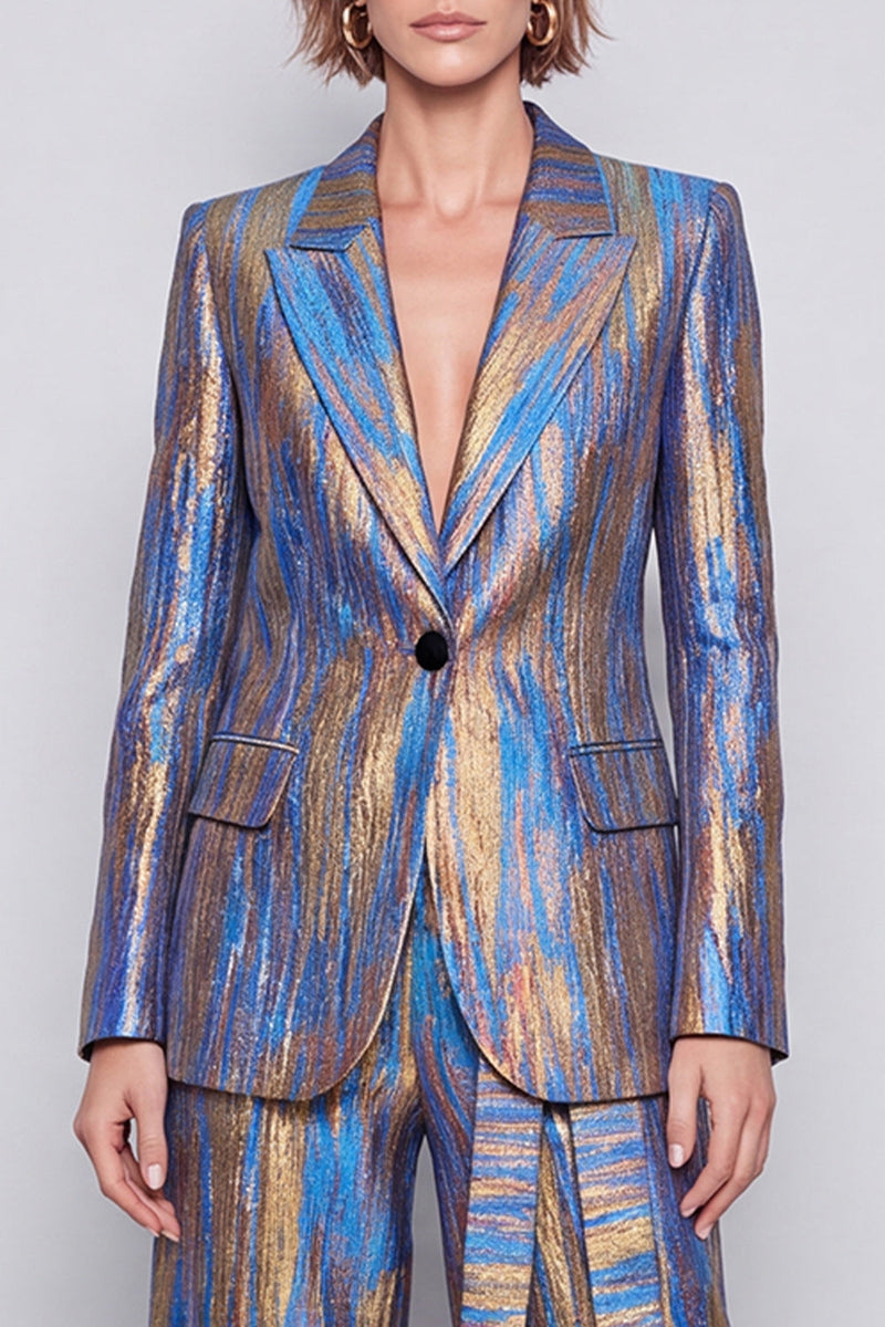 Load image into Gallery viewer, Blue Peak Lapel One Button 2 Piece Work Suits