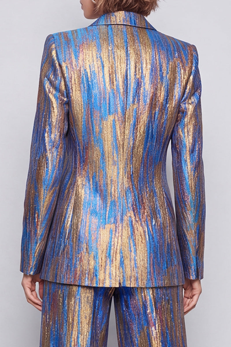 Load image into Gallery viewer, Blue Peak Lapel One Button 2 Piece Work Suits