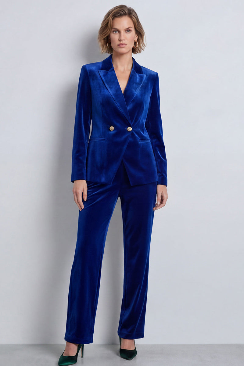 Load image into Gallery viewer, Olive Velvet 2 Piece Double Breasted Peak Lapel Work Suits