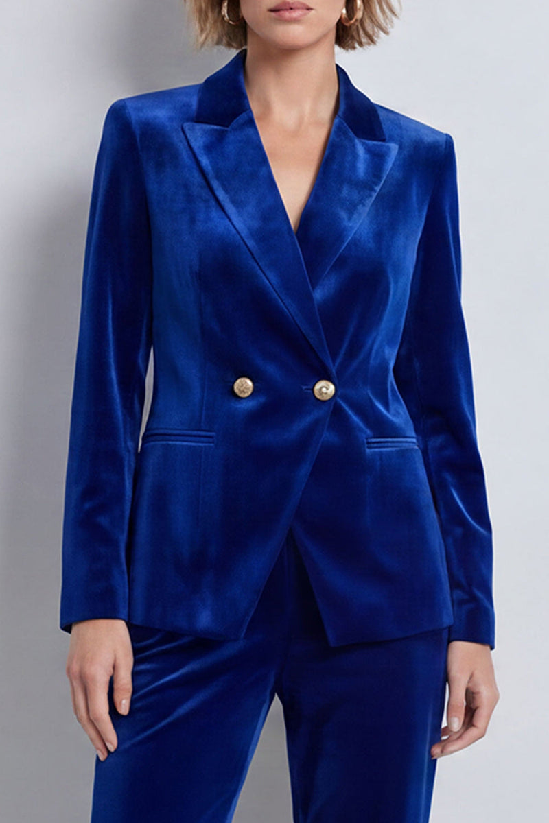 Load image into Gallery viewer, Olive Velvet 2 Piece Double Breasted Peak Lapel Work Suits