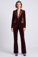 Load image into Gallery viewer, Fitted Royal Blue Velvet Peak Lapel 2 Piece Work Suits
