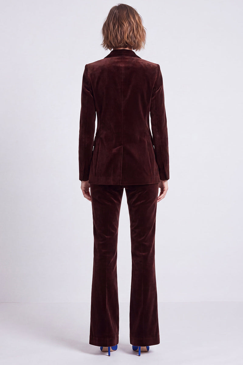 Load image into Gallery viewer, Fitted Royal Blue Velvet Peak Lapel 2 Piece Work Suits