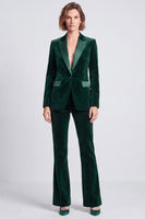 Load image into Gallery viewer, Fitted Royal Blue Velvet Peak Lapel 2 Piece Work Suits