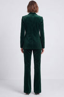 Load image into Gallery viewer, Fitted Royal Blue Velvet Peak Lapel 2 Piece Work Suits