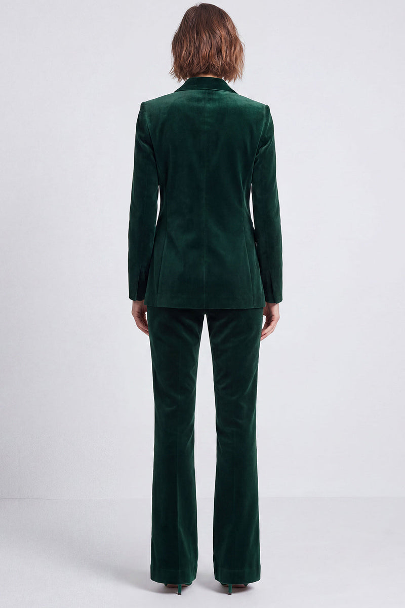 Load image into Gallery viewer, Fitted Royal Blue Velvet Peak Lapel 2 Piece Work Suits
