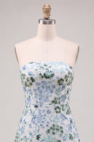 Load image into Gallery viewer, Sparkly Dusty Rose Floral Sequin Ruffled Short Cocktail Dress