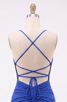 Load image into Gallery viewer, Sparkly Red Beaded Tight Spaghetti Straps Short Cocktail Dress