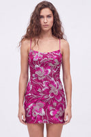 Load image into Gallery viewer, Dark Green Sparkly Floral Tight Beaded Short Cocktail Dress