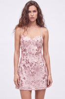 Load image into Gallery viewer, Pink Sparkly A Line Floral Short Cocktail Dress with Sequins