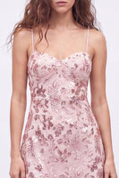 Load image into Gallery viewer, Pink Sparkly A Line Floral Short Cocktail Dress with Sequins
