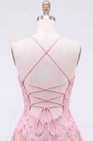 Load image into Gallery viewer, Orange Beaded Sparkly Spaghetti Straps Floral Short Cocktail Dress