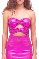 Load image into Gallery viewer, Pink Cut Out Sweetheart Tight Short Metallic Cocktail Dress