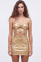 Load image into Gallery viewer, Pink Cut Out Sweetheart Tight Short Metallic Cocktail Dress