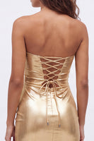 Load image into Gallery viewer, Pink Cut Out Sweetheart Tight Short Metallic Cocktail Dress