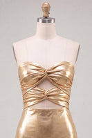 Load image into Gallery viewer, Pink Cut Out Sweetheart Tight Short Metallic Cocktail Dress