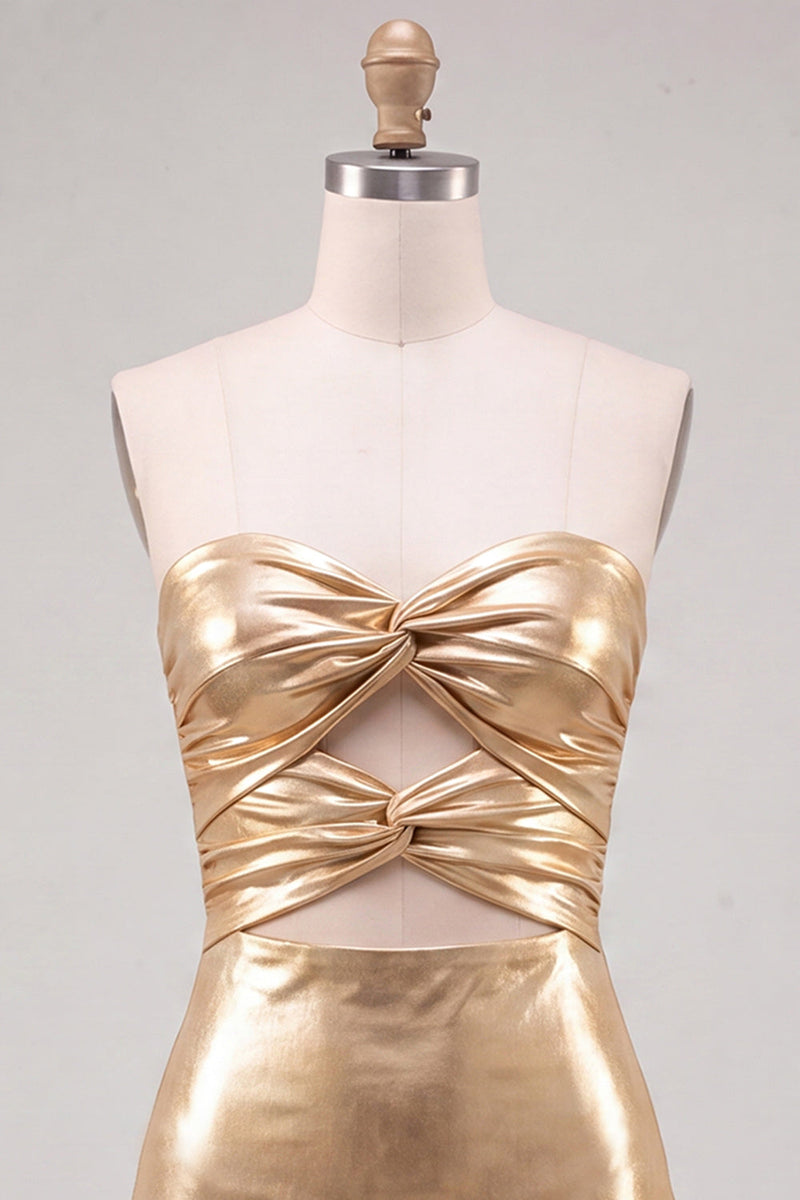 Load image into Gallery viewer, Pink Cut Out Sweetheart Tight Short Metallic Cocktail Dress