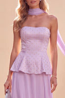 Load image into Gallery viewer, Sparkly White Chiffon Beaded Beach Neck Scarf Long Wedding Guest Dress