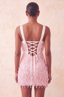 Load image into Gallery viewer, Brown Fringed Tight Thick Straps Short Cocktail Dress with Beading