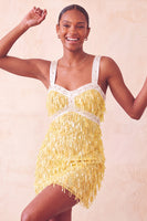 Load image into Gallery viewer, Brown Fringed Tight Thick Straps Short Cocktail Dress with Beading