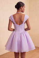 Load image into Gallery viewer, Mint Green A-Line Short Cocktail Dress with Covered Buttons