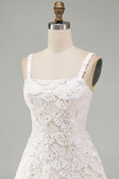 Load image into Gallery viewer, Ivory Sparkly Sequin Floral Tight Short A-Line Cocktail Dress