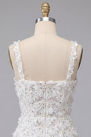 Load image into Gallery viewer, Ivory Sparkly Sequin Floral Tight Short A-Line Cocktail Dress